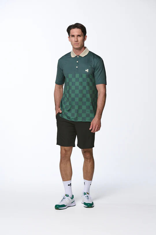 Forest Green Check Polo