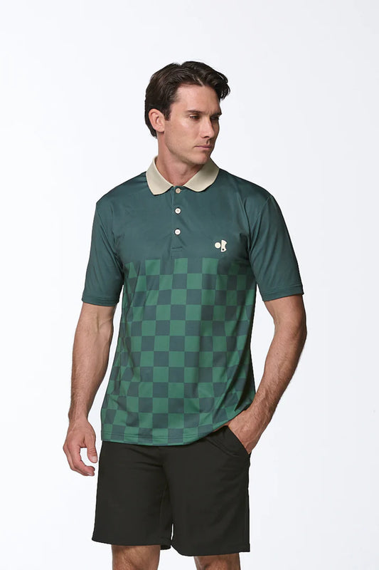 Forest Green Check Polo