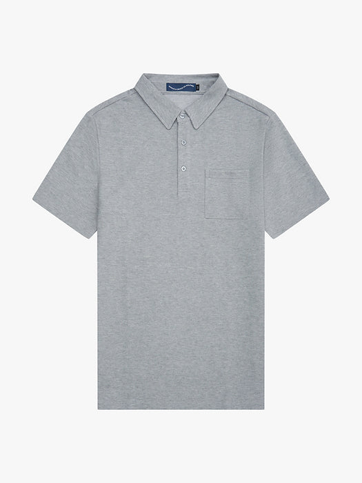 3 Button Pocket Polo - Marle Grey