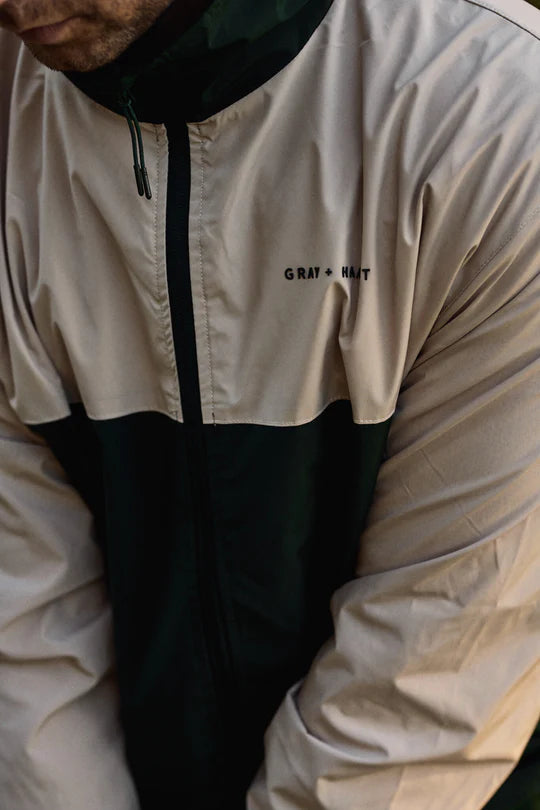 G+H Windbreaker - Sand/Dark Green