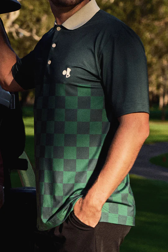 Forest Green Check Polo