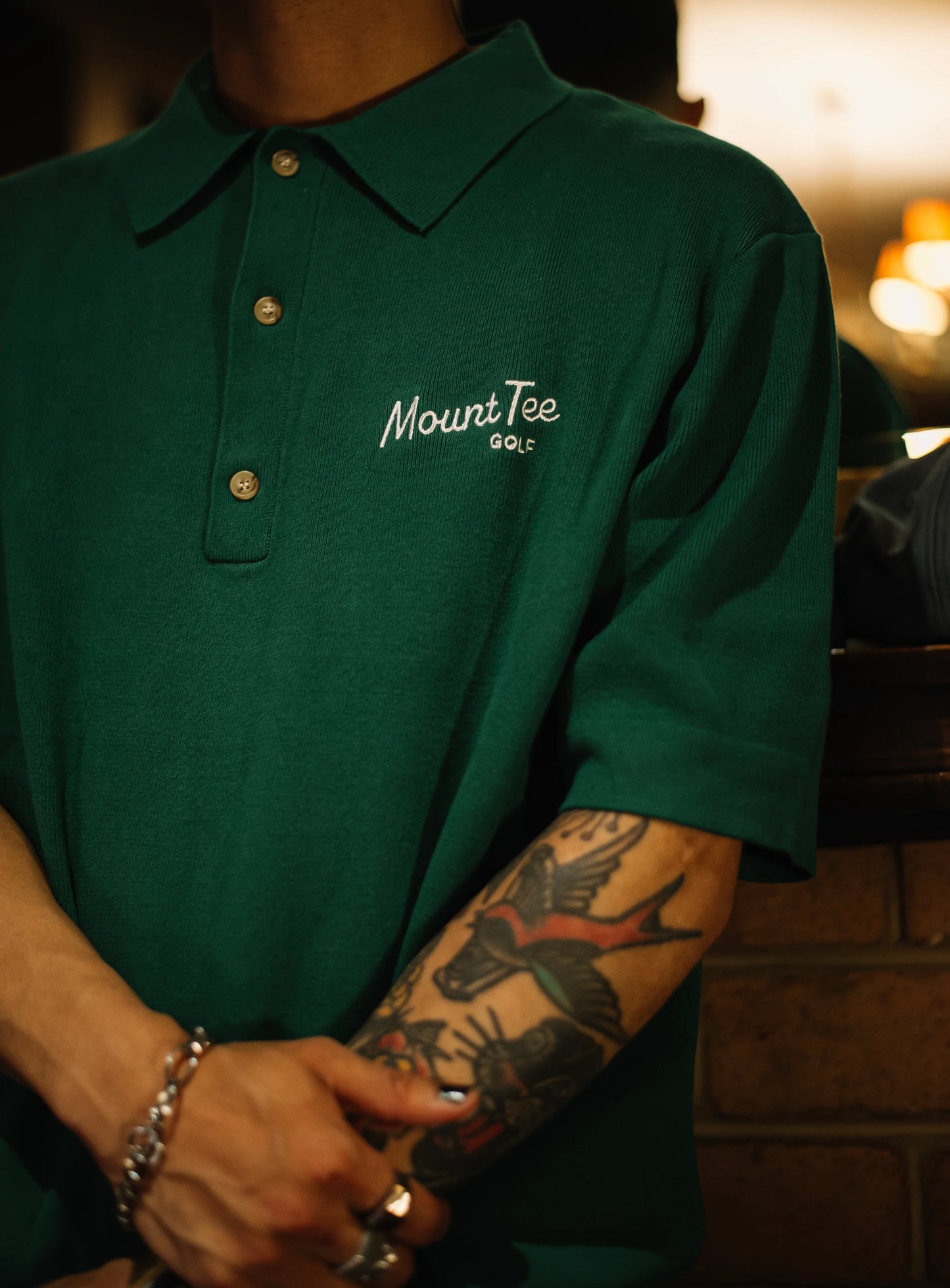 Woodlands Knit Polo - Pine