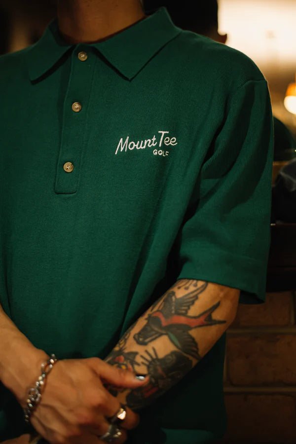 Woodlands Knit Polo Short Sleeve - Pine