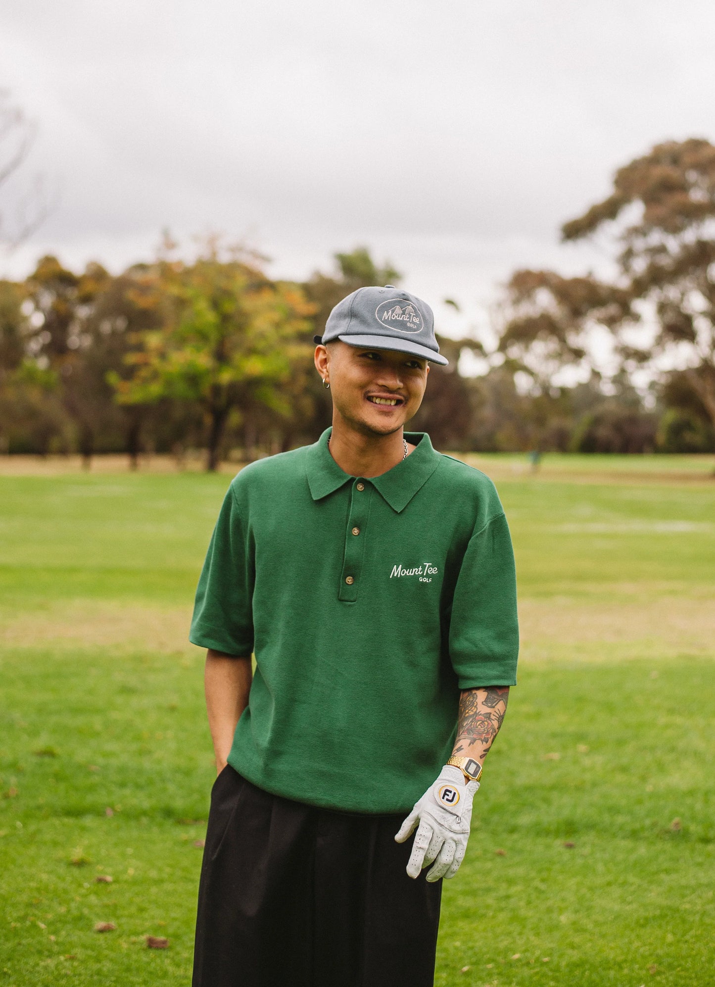 Woodlands Knit Polo - Pine