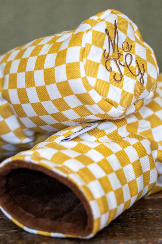 3 Wood Headcover - Mustard Checkered